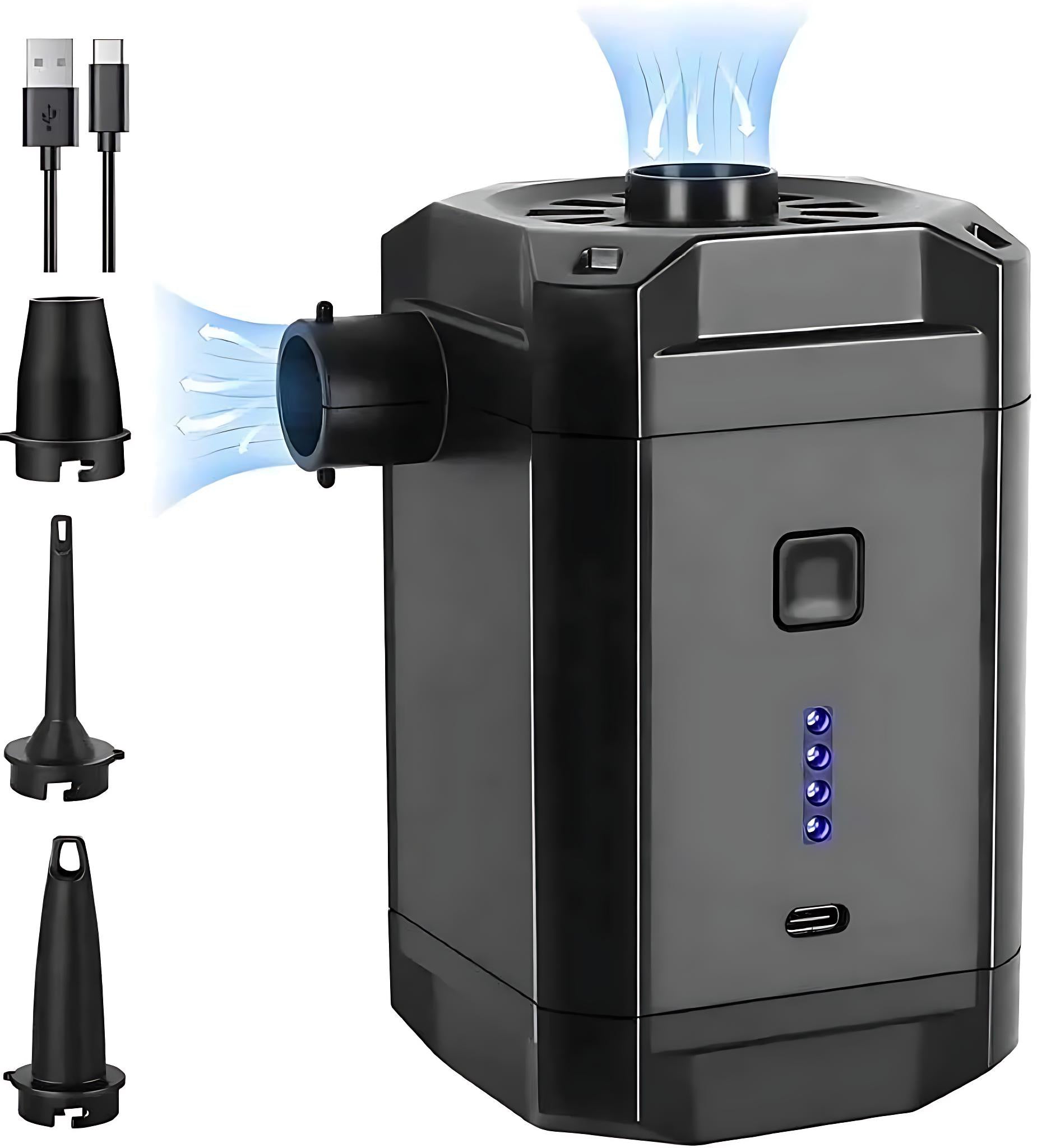 Wireless Portable Air Pump Rechargeable For Pools And Toys by Wave & Hang