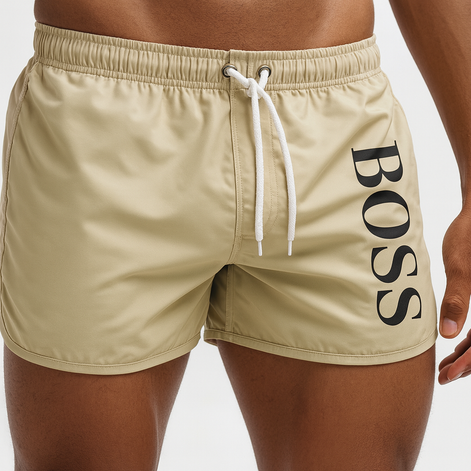 Men’s Multi-Color Beach Shorts – Stylish Polyester Swimwear by Wave & Hang