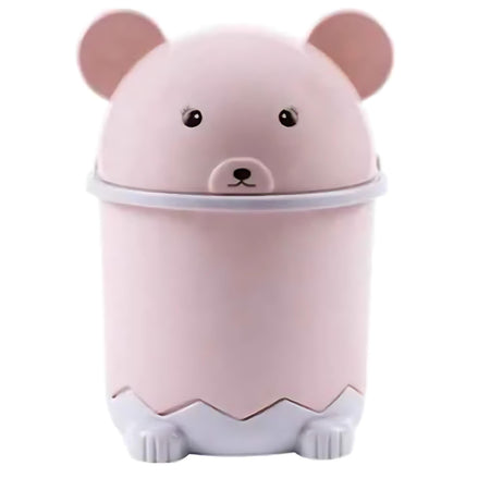 Panda Flip-Top Mini Trash Can | Cute Desktop Bin for Bathroom & Office