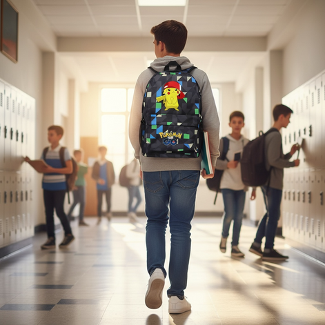 Pokémon Pikachu Backpack – Anime Style School Bag for Students & Fans (Unisex) by Wave & Hang