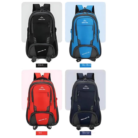 Outdoor Waterproof Backpack – Wear-Resistant Nylon, 15″ Laptop Compartment by Wave & Hang