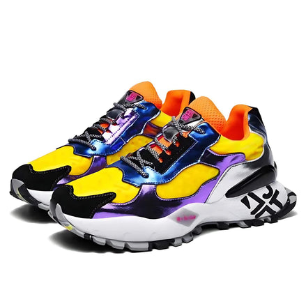 Men's Colorful Dad Sneakers | Trendy Comfort for Urban Style by Wave & Hang