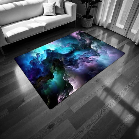 3D Galaxy Space Star Rug | Cosmic Area Carpet for Living Room Decor