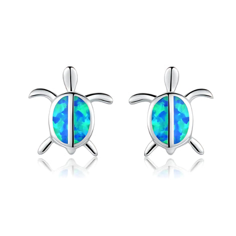 Blue Ocean Turtle Necklace – Elegant Ocean-Inspired Silver Pendant with Adjustable Chain