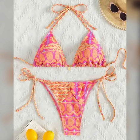 Bohemian Style Bikini Set – Sexy Tribal-Inspired Swimwear for Summer