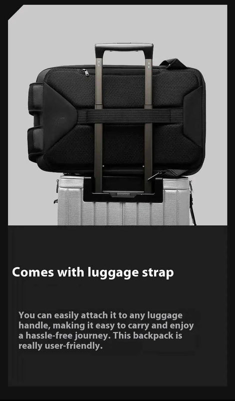 Cyber Laptop Backpack – Anti-Theft, Hard Shell, USB Charging, 14-Inch Travel Bag by Wave & Hang