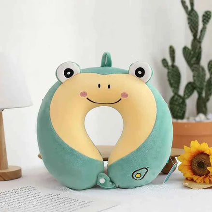 Cute U-Shaped Memory Foam Neck Pillow | Travel & Home Comfort Cushion with Animal Designs