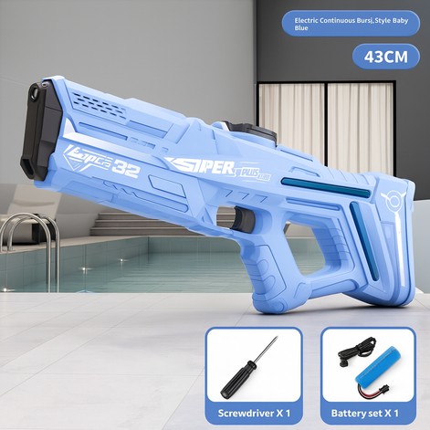 Viral Electric Repeating Water Gun – Long Range Rechargeable Blaster by Wave & Hang