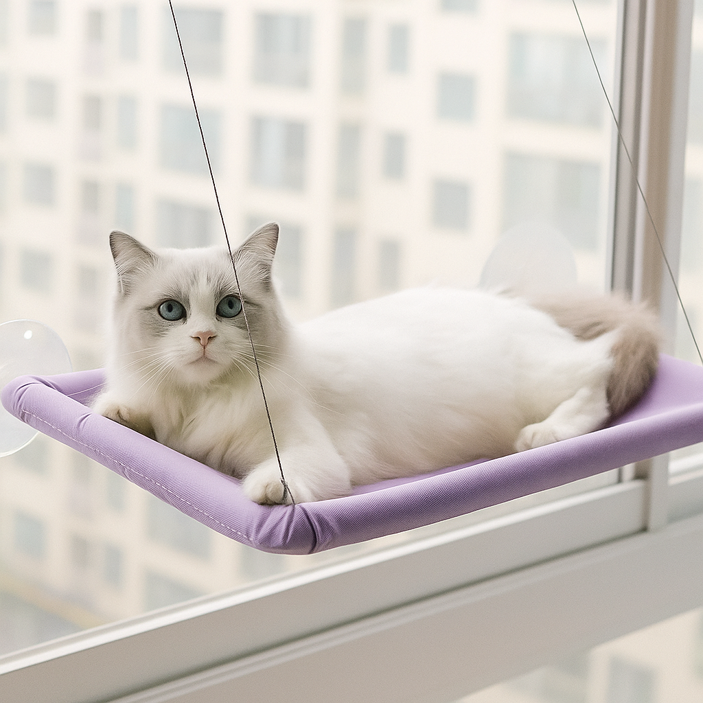Pet Window Hammock – Cat Hanging Bed by Wave & Hang