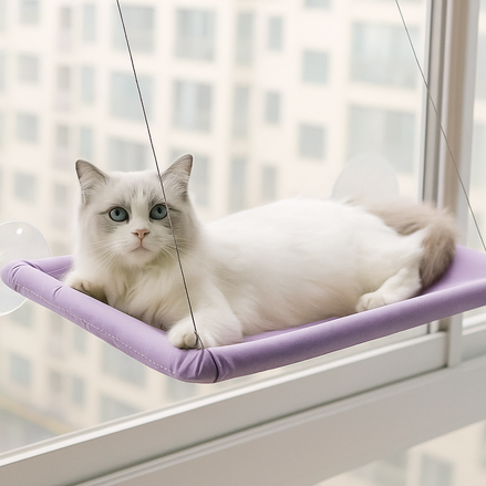 Pet Window Hammock – Cat Hanging Bed by Wave & Hang
