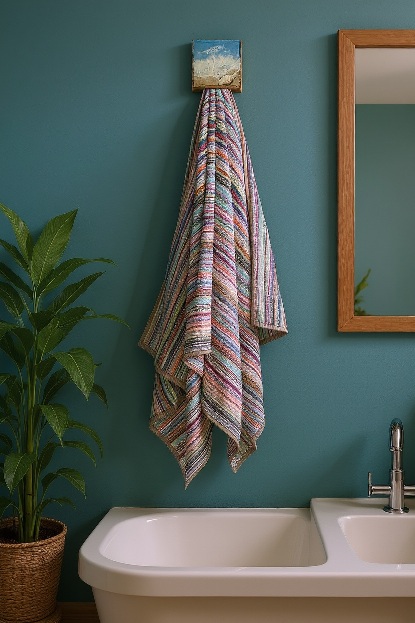 Wave & Hang™ Ocean Towel Hook – Handmade Resin & Exotic Wood Marble Holder by Wave & Hang