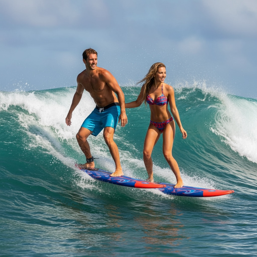 Giantex 6ft Foam Soft Top Surfboard With Removable Fins Leash Traction Pad For Kids And Adults by Wave & Hang