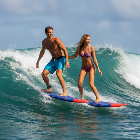 Giantex 6ft Foam Soft Top Surfboard With Removable Fins Leash Traction Pad For Kids And Adults by Wave & Hang