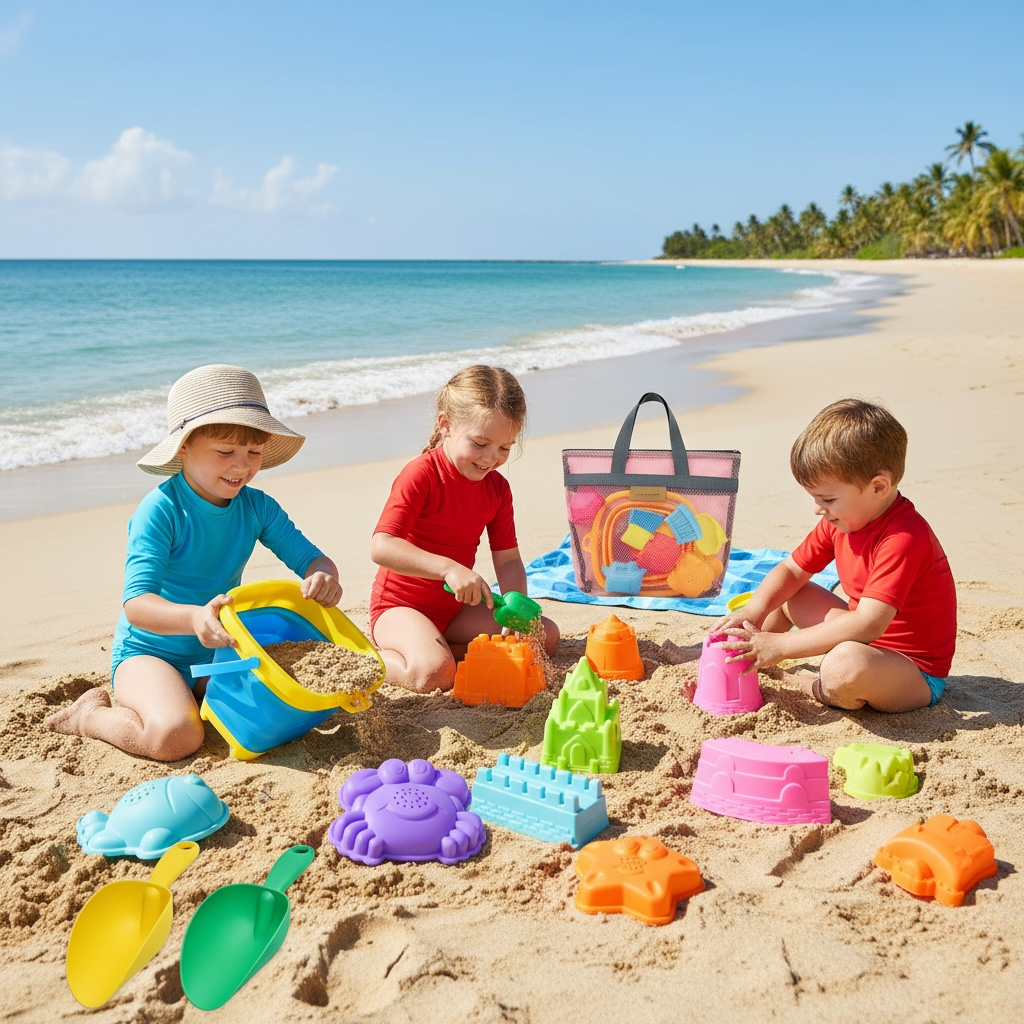 Aclarastra Collapsible Beach Sand Toys - Travel Set for Kids