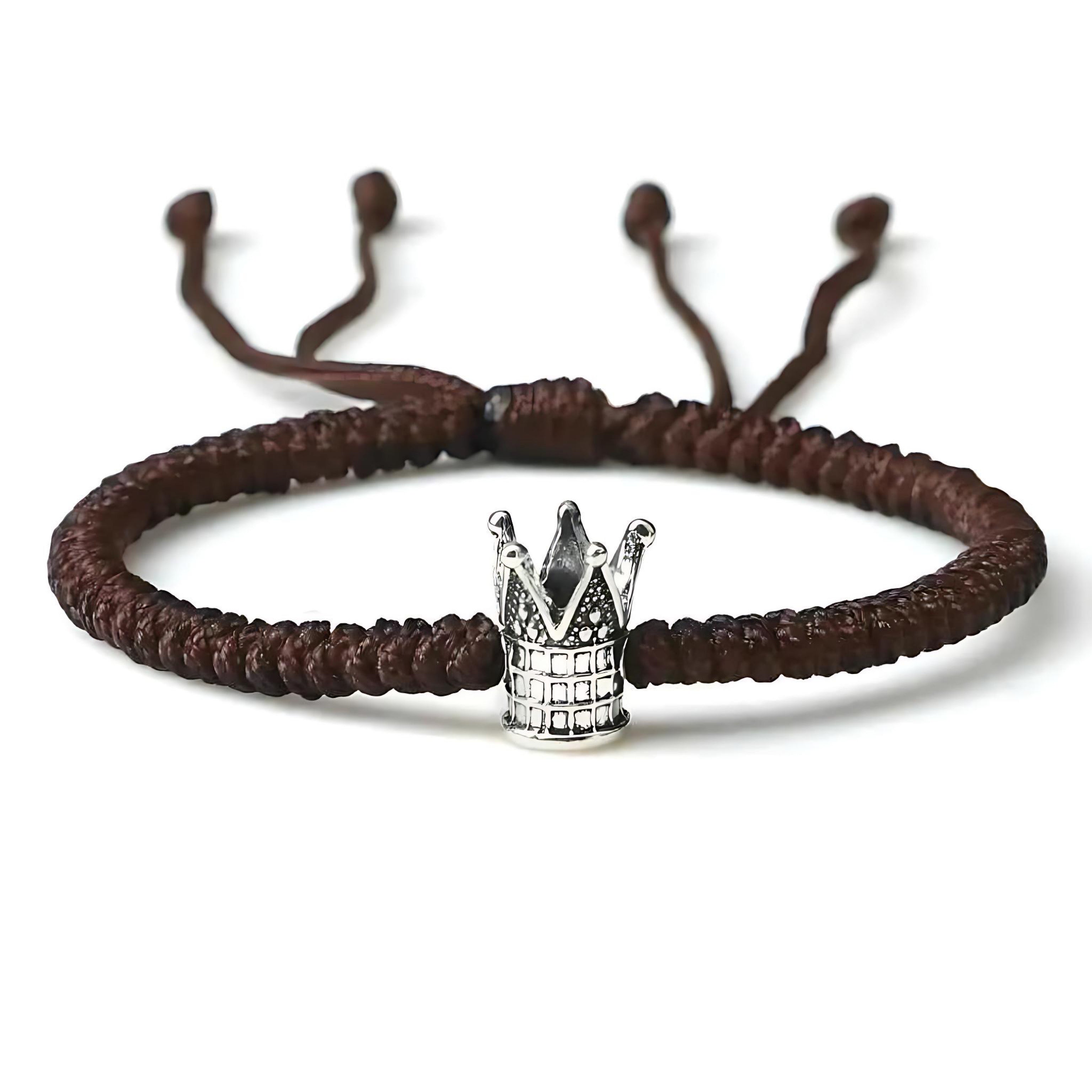 Braided Crown Bracelet - Unisex Adjustable Luxury Jewelry by Wave & Hang