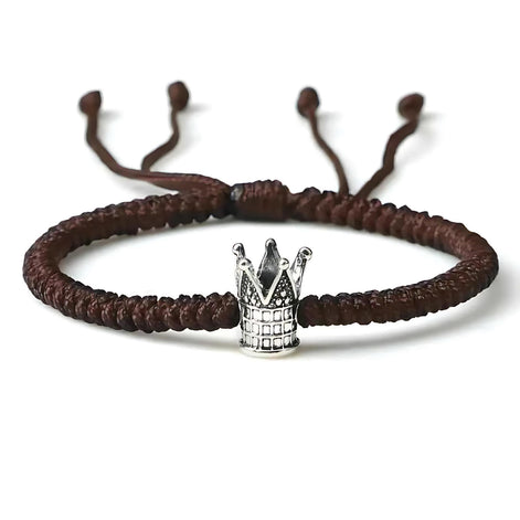 Braided Crown Bracelet - Unisex Adjustable Luxury Jewelry by Wave & Hang