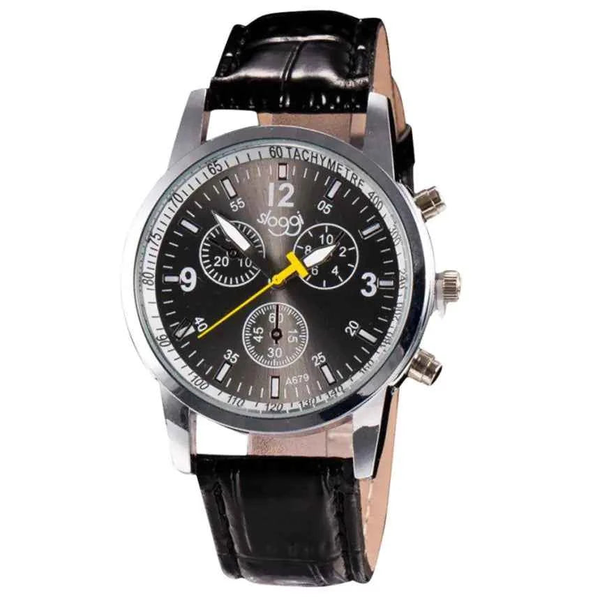 Unisex Fashion Leather Quartz Watch – Casual & Elegant Style