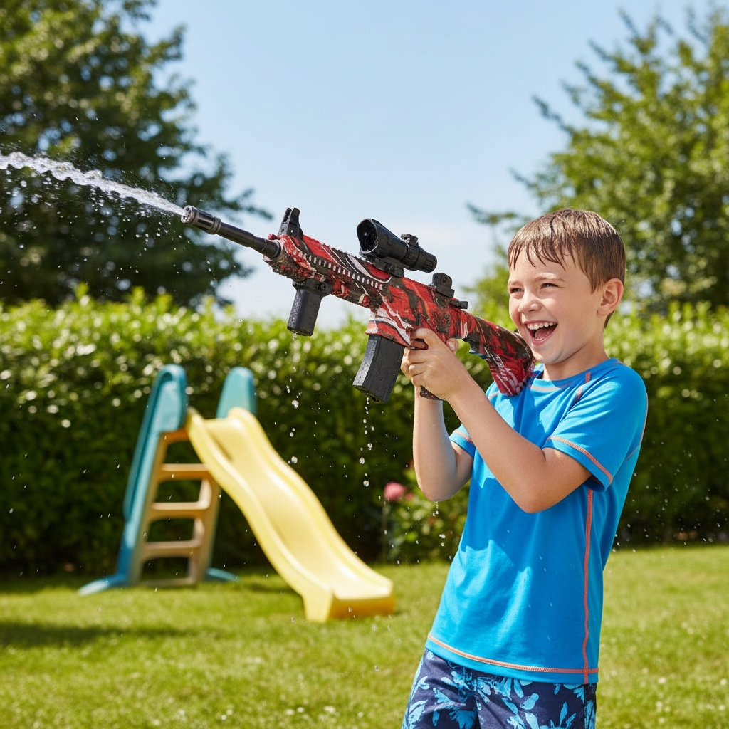 Electric Graffiti Water Gun – Automatic Rechargeable Spray Blaster by Wave & Hang