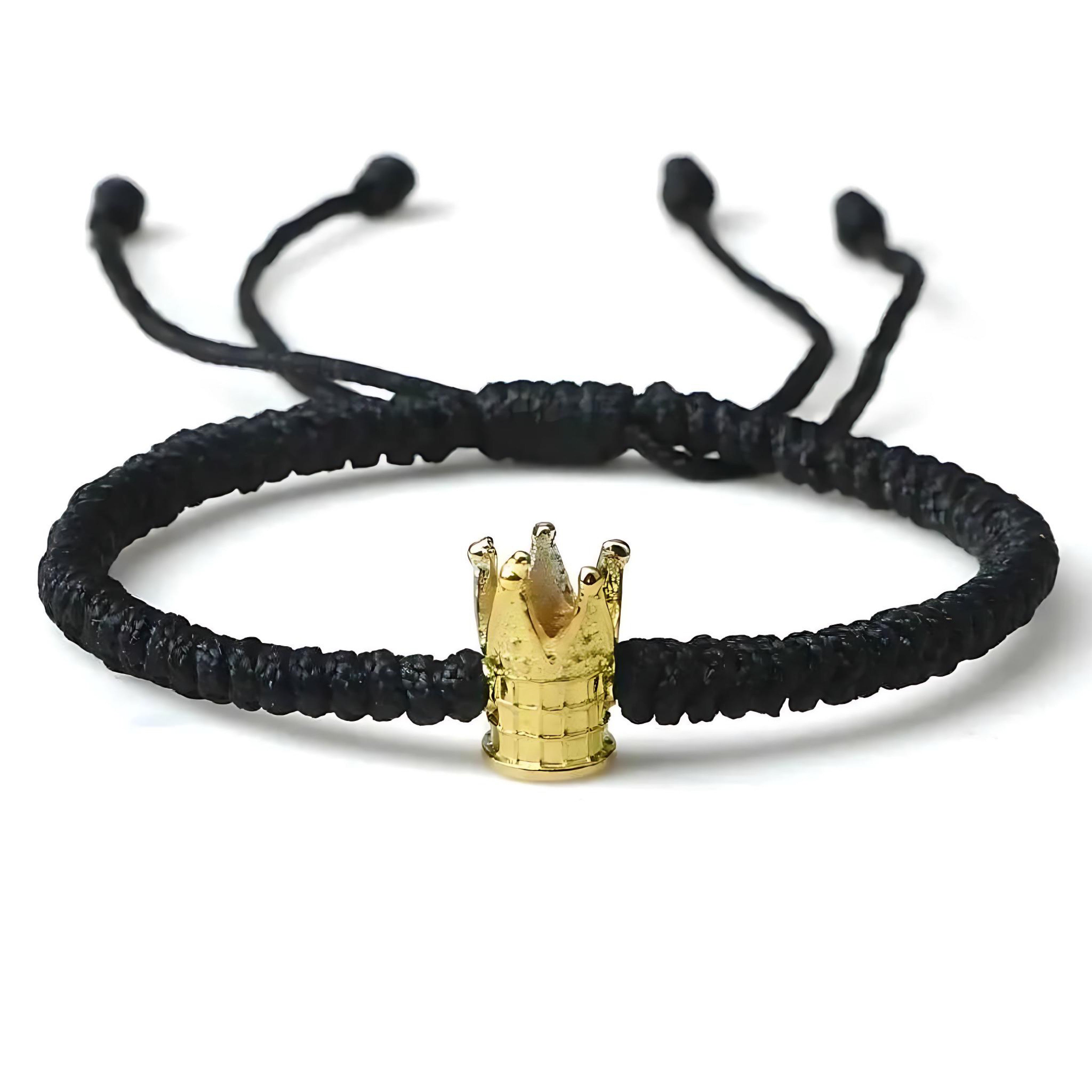 Braided Crown Bracelet - Unisex Adjustable Luxury Jewelry by Wave & Hang