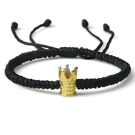 Braided Crown Bracelet - Unisex Adjustable Luxury Jewelry by Wave & Hang