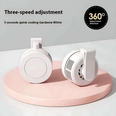 Mini USB Portable Fan – Compact, Quiet, Rechargeable with 3-Speed Settings by Wave & Hang