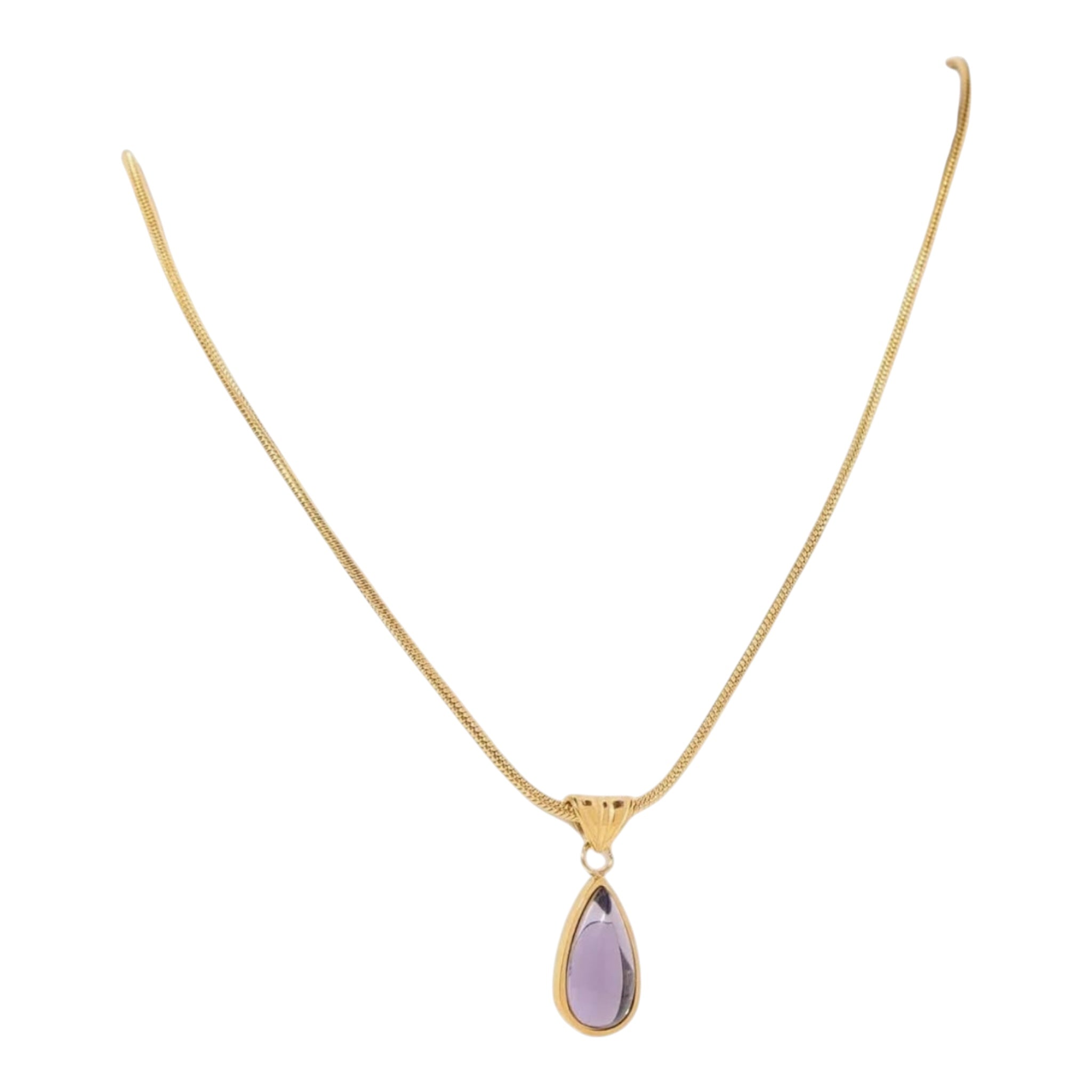 Blue Ocean Drop Necklace - Serene Teardrop Pendant for Women by Wave & Hang