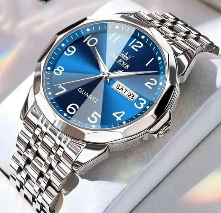 AquaTime Men’s Digital Quartz Watch – Waterproof, Calendar Display