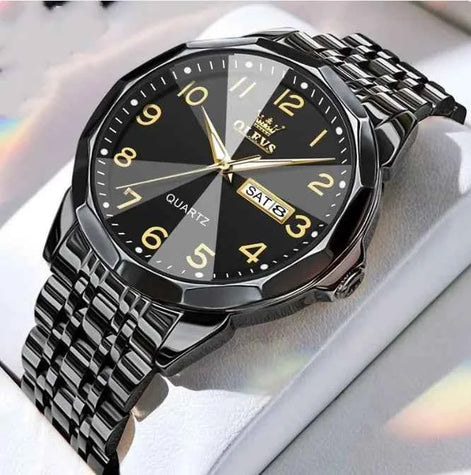 AquaTime Men’s Digital Quartz Watch – Waterproof, Calendar Display