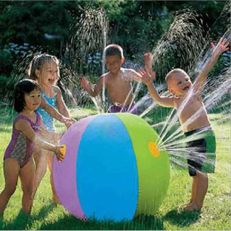 Inflatable Summer Water Polo Ball – Giant Outdoor Spray Beach Toy for Kids & Adults (Eco-Friendly PVC, Multicolor)