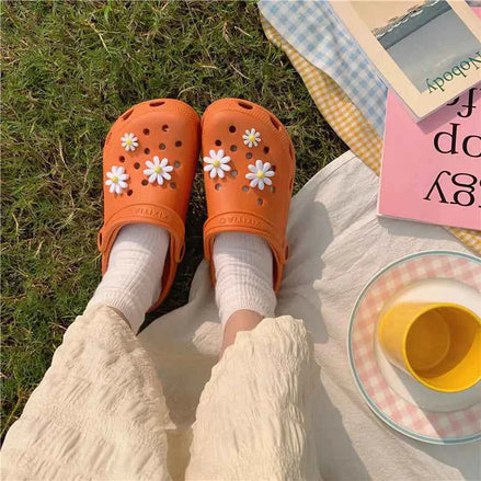 Summer Floral Non-Slip Slippers – Lightweight EVA Sandals for Beach, Home & Outdoor Fun