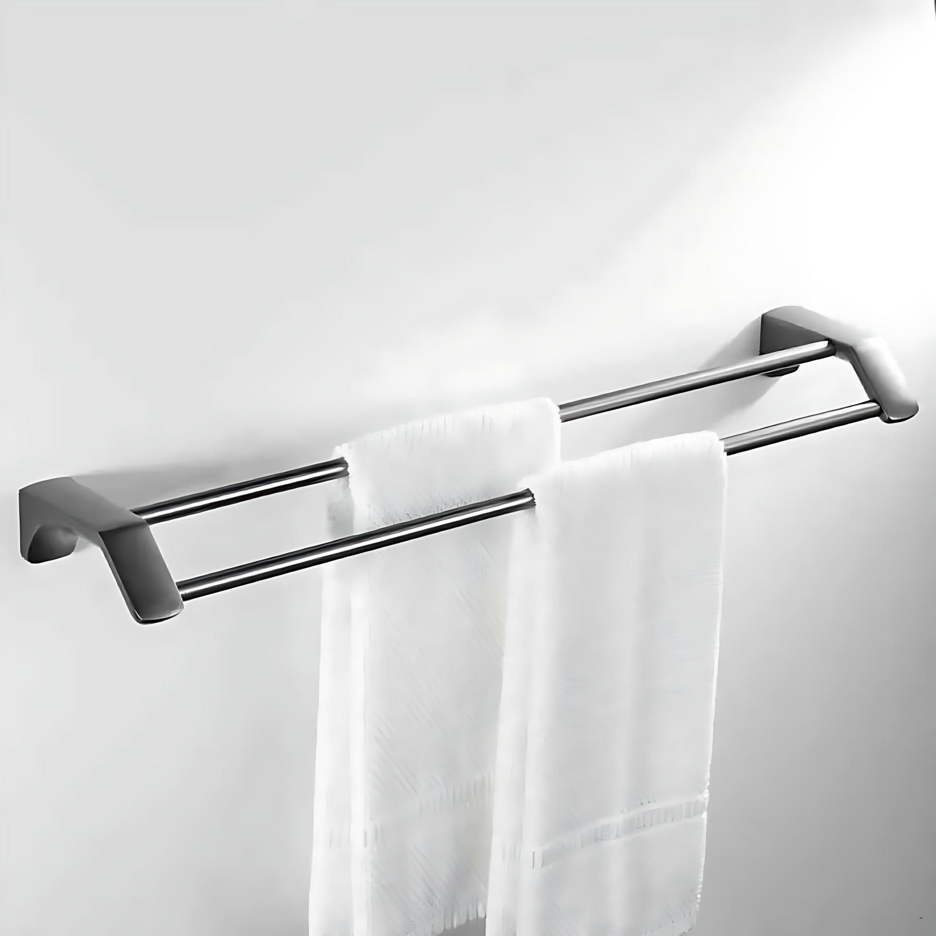 304 Stainless Steel Towel Rack Set – Rustproof & Modern Design by Wave & Hang
