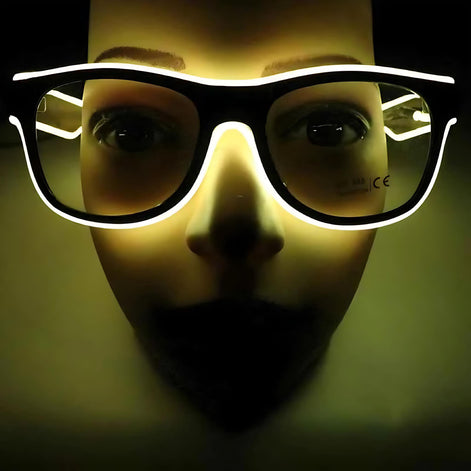 LED Neon Glasses – Voice-Activated Party Shades for Raves by Wave & Hang