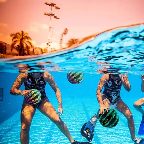 20cm Rainbow Watermelon Ball – Inflatable Beach Toy for Kids & Adults (Durable PVC, Vibrant Summer Colors)