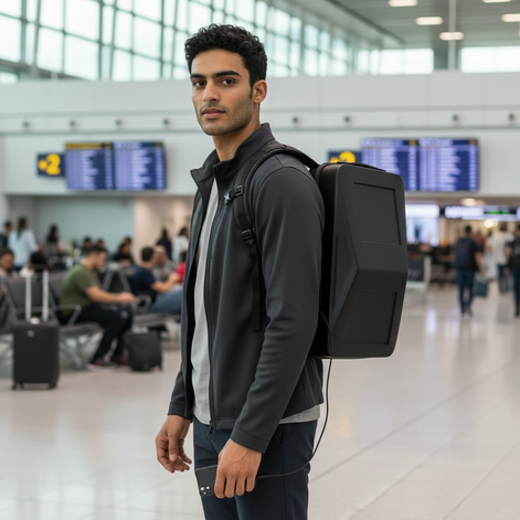 Cyber Laptop Backpack – Anti-Theft, Hard Shell, USB Charging, 14-Inch Travel Bag by Wave & Hang