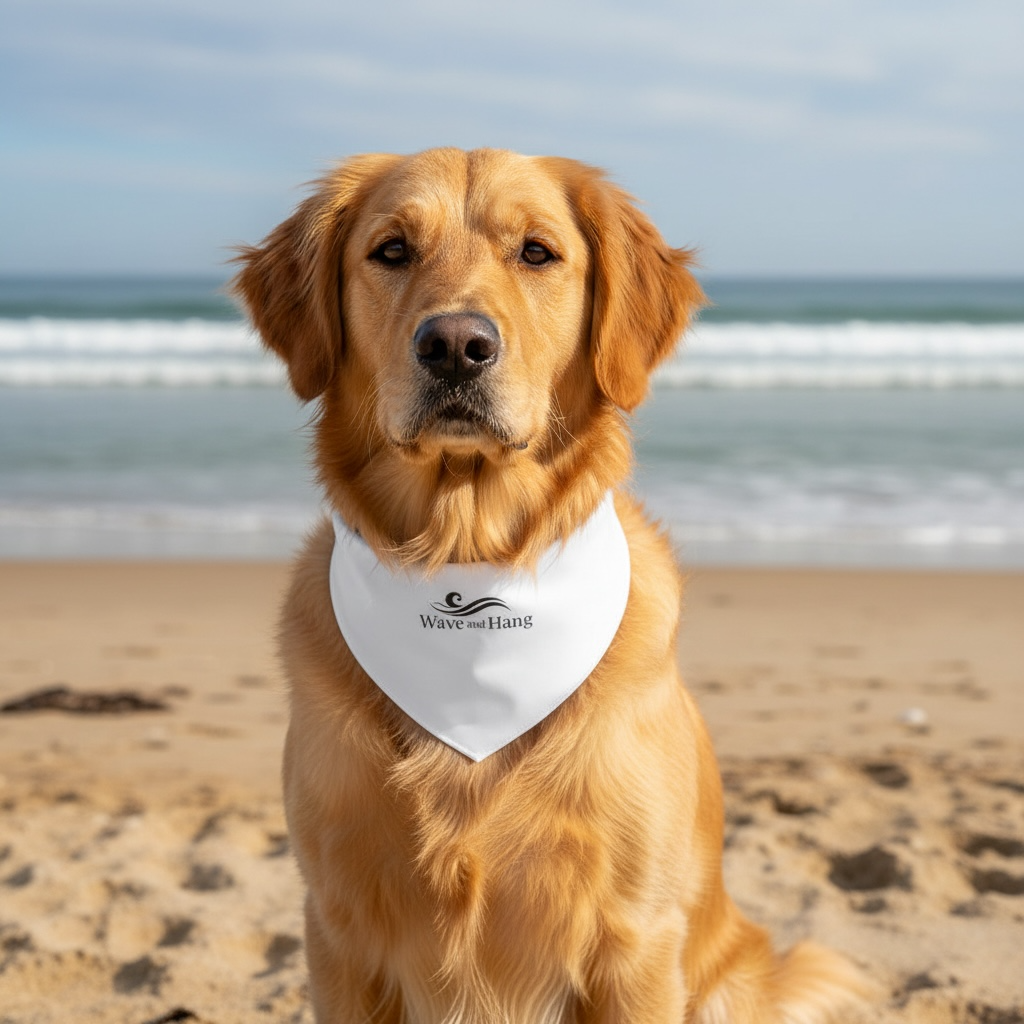 Wave and Hang Pet Bandana Collar | Adjustable, Chic Design