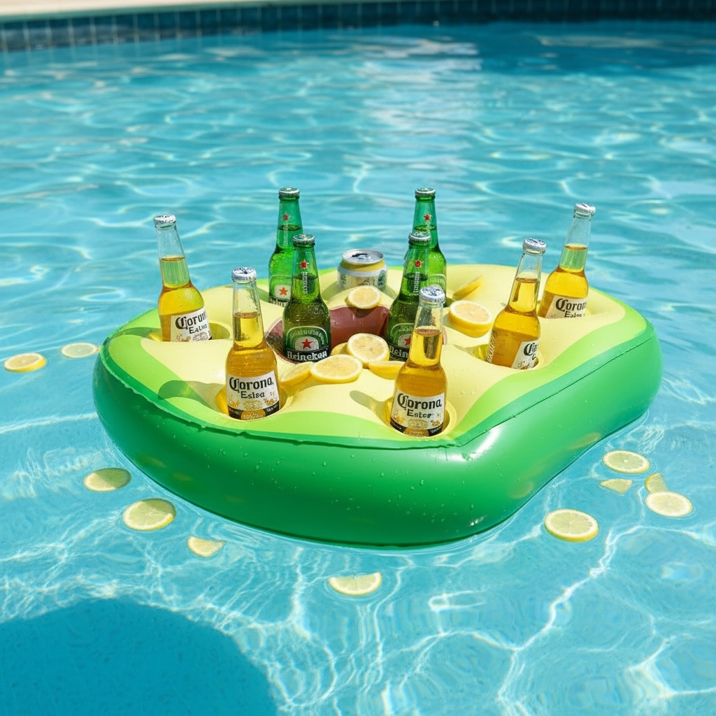 Inflatable Pineapple Pool Drink Holder Floating Snack Tray by Wave & Hang