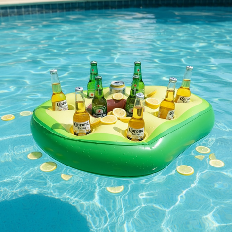 Inflatable Pineapple Pool Drink Holder Floating Snack Tray by Wave & Hang
