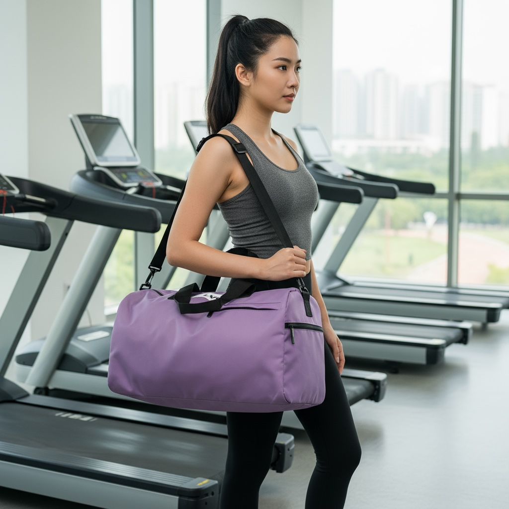 Waterproof Sports Gym Bag With Wet Pocket And Shoe Compartment Large Capacity Travel Duffle by Wave & Hang