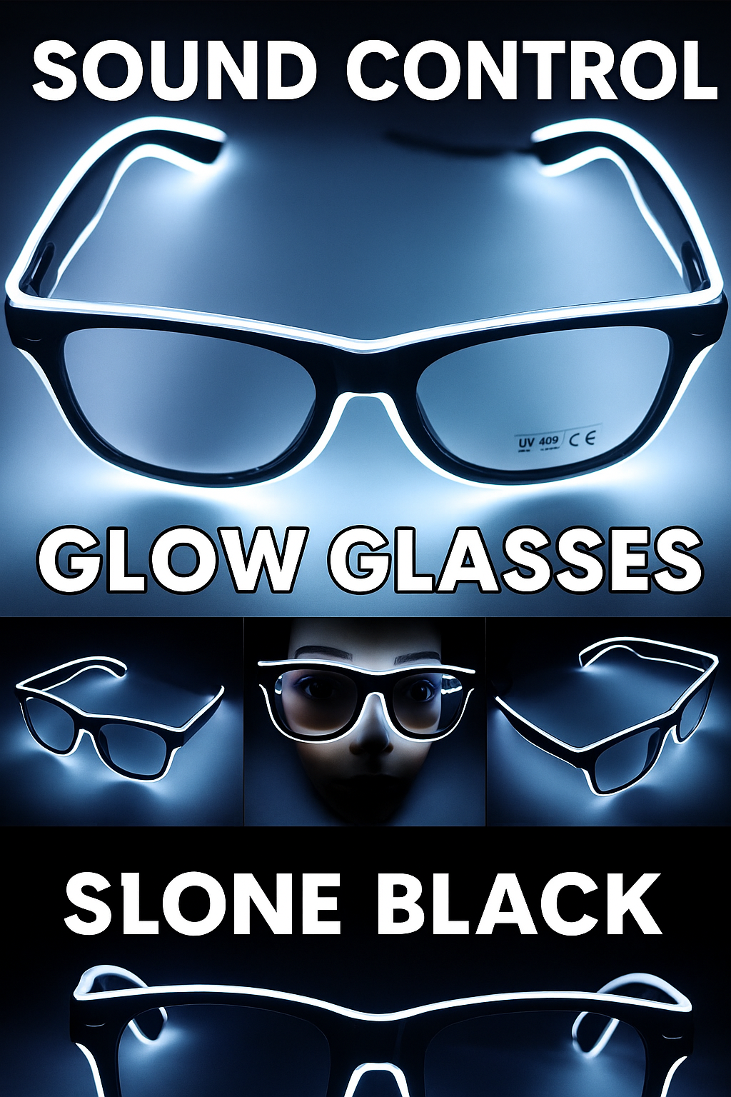 LED Neon Glasses – Voice-Activated Party Shades for Raves by Wave & Hang