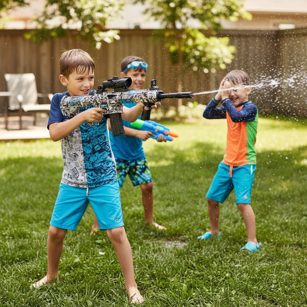 Electric Graffiti Water Gun – Automatic Rechargeable Spray Blaster by Wave & Hang