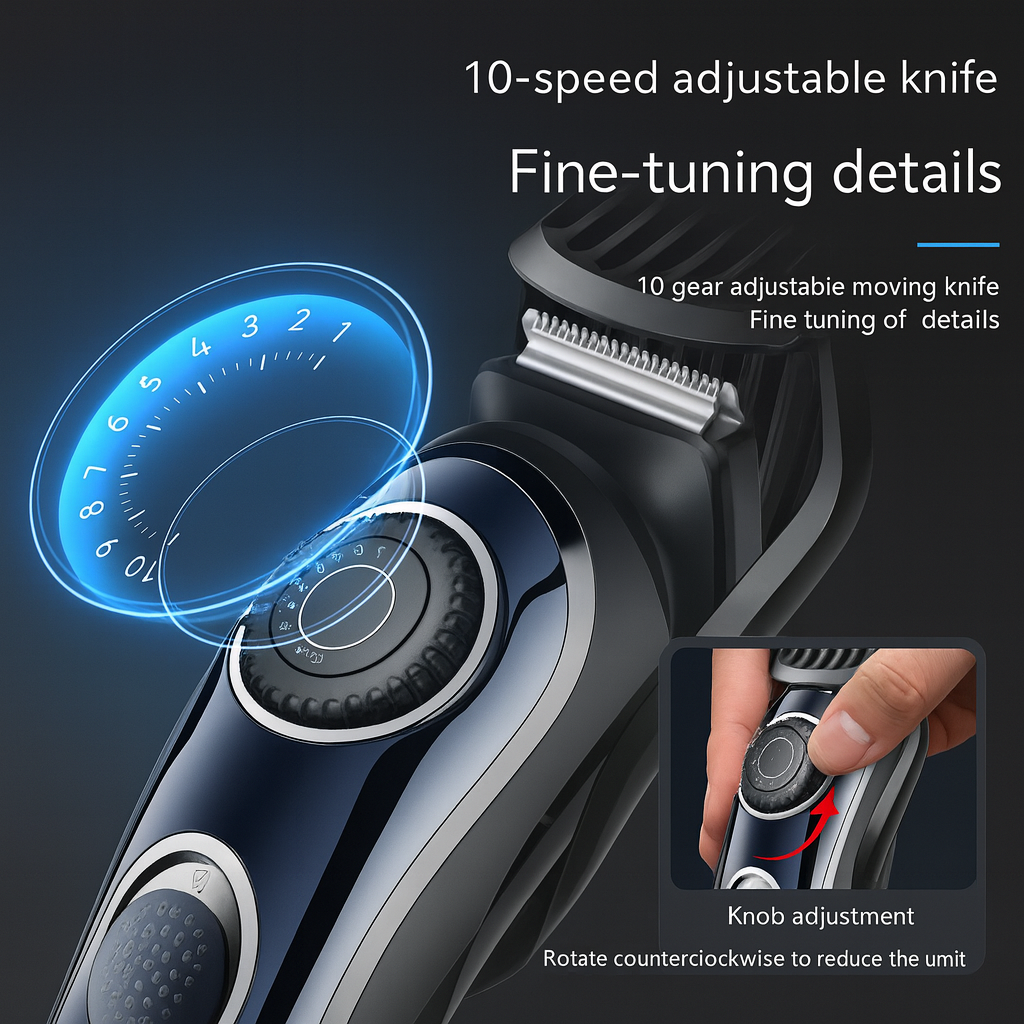 Rechargeable Hair Trimmer - Precision Grooming for All! by Wave & Hang