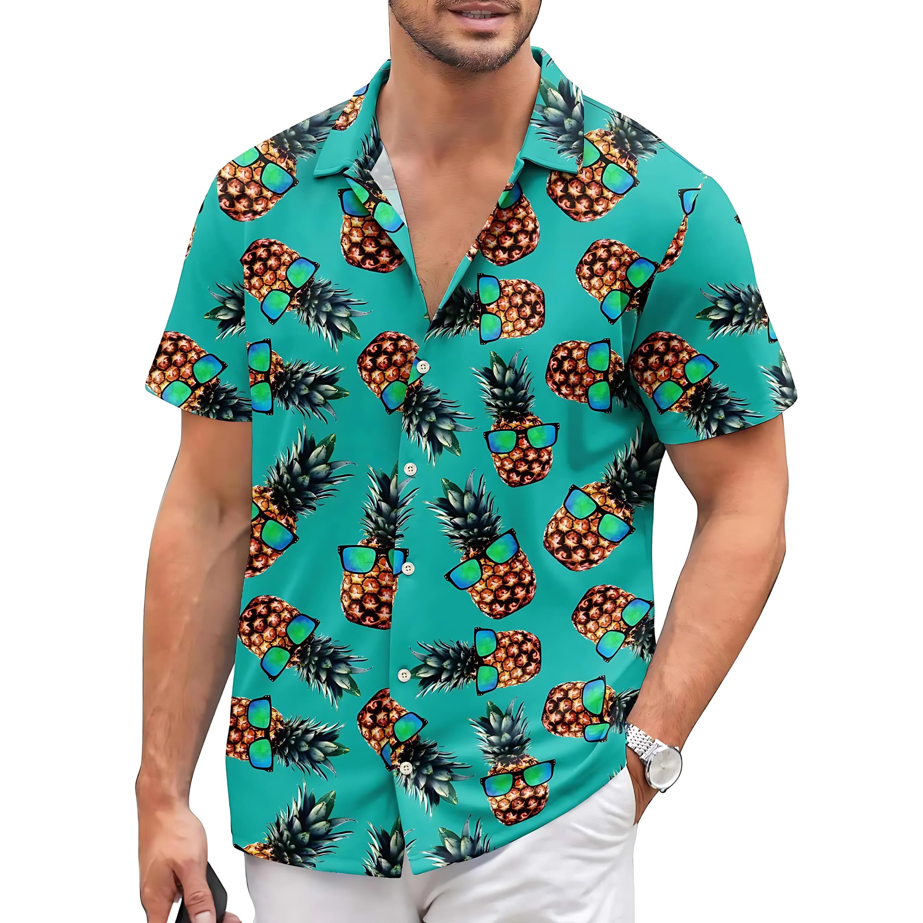 Men’s Hawaiian Pineapple Shirt | Fun & Breezy Summer Style by Wave & Hang