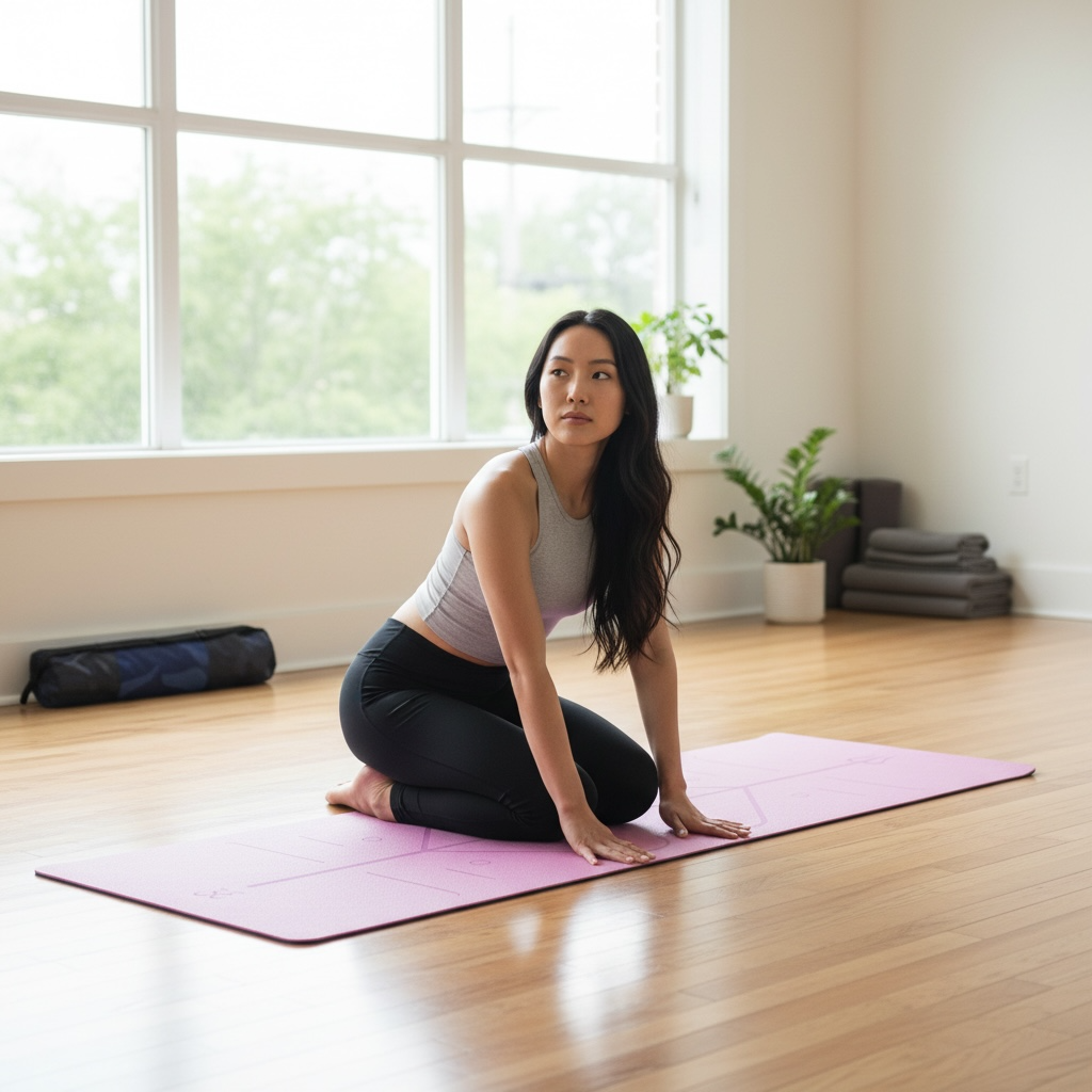 Premium Yoga Mat – Eco-Friendly, Non-Slip & Cushioned for All Workouts by Wave & Hang