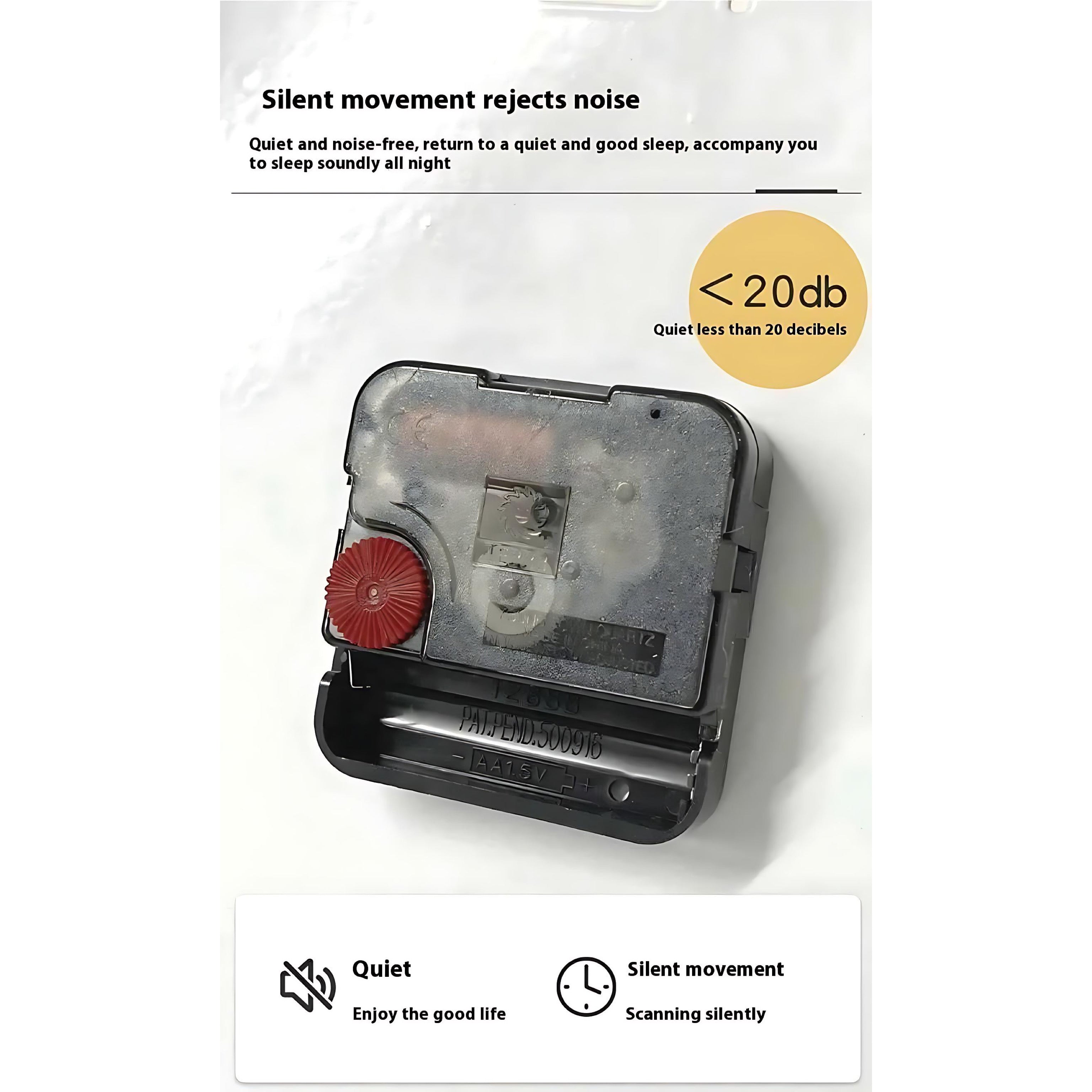 Modern Silent Quartz Wall Clock | Elegant LED Design for Home by Wave & Hang