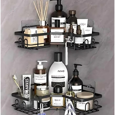 Iron Triangle Bathroom Storage Rack - Stylish Organizing Solution by Wave & Hang