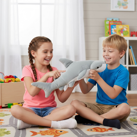 Wildlife Tree 12-Inch Bonnethead Shark Plush Realistic Toy by Wave & Hang