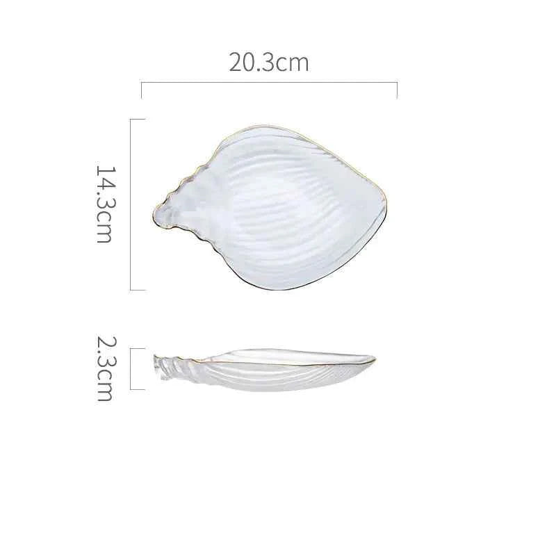 Ocean-Inspired Gold Trim Dish Set – Shell & Star Plates