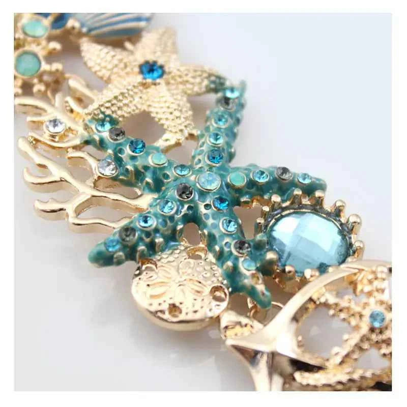 Ocean-Themed Starfish & Anchor Bracelet – 99 Carat Inspired Jewelry