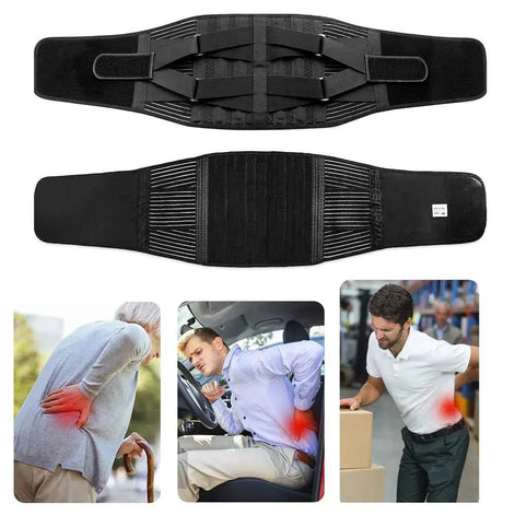 Lumbar Support Belt for Pain Relief, Sciatica & Back Support | Adjustable Breathable Lower Back Brace for Men & Women