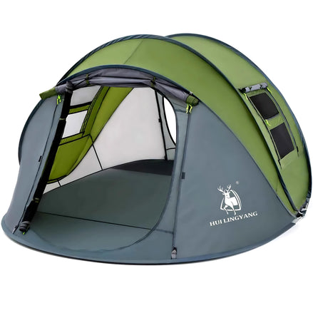 Easy Camping 4 Person Tent by [Brand Name] - Waterproof & Pop-Up Design